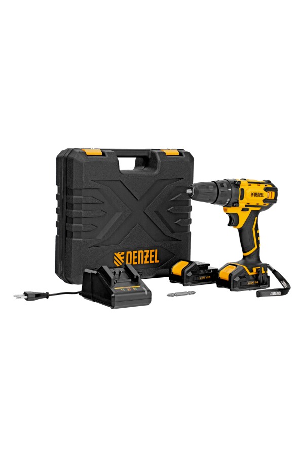 Дрель-шуруповерт аккумуляторная CDL-12-02BM, Li-Ion, 12 В, 2 акк. Denzel