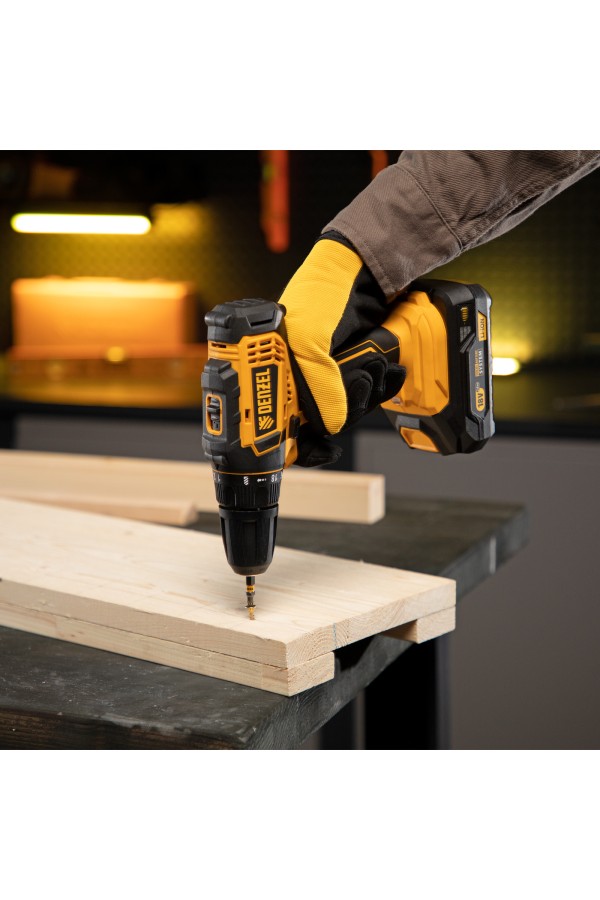 Дрель-шуруповерт аккумуляторная CDL-18-02BM, Li-Ion, 18 В, 2 аккумулятор Denzel