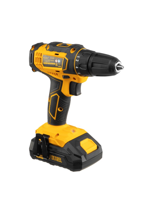 Дрель-шуруповерт аккумуляторная CDL-18-02BM, Li-Ion, 18 В, 2 аккумулятор Denzel