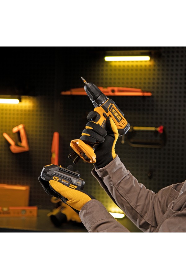 Дрель-шуруповерт аккумуляторная CDL-18-02BM, Li-Ion, 18 В, 2 аккумулятор Denzel