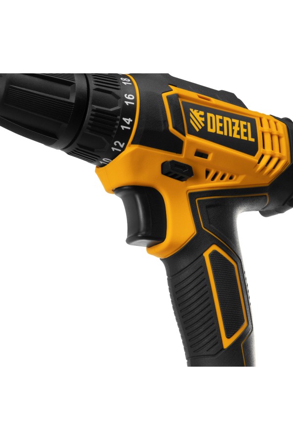 Дрель-шуруповерт аккумуляторная CDL-18-02BM, Li-Ion, 18 В, 2 аккумулятор Denzel