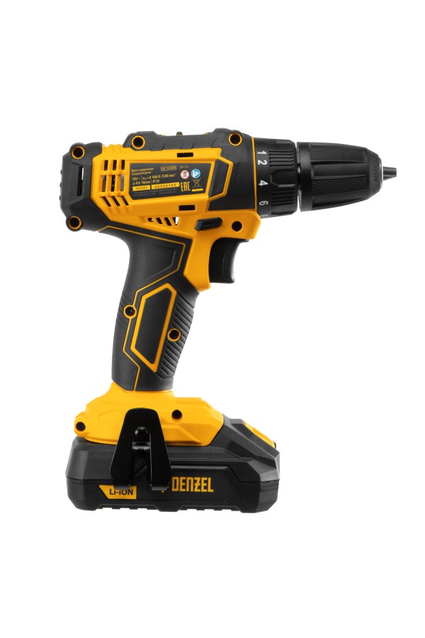 Дрель-шуруповерт аккумуляторная CDL-18-02BM, Li-Ion, 18 В, 2 аккумулятор Denzel