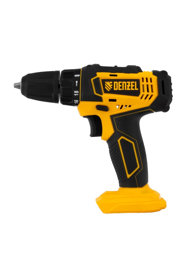 Дрель-шуруповерт аккумуляторная CDL-18-0, Li-Ion, 18 В Denzel