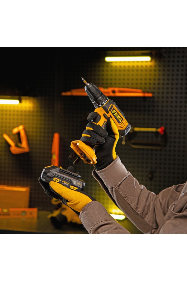 Дрель-шуруповерт аккумуляторная CDL-18-0, Li-Ion, 18 В Denzel