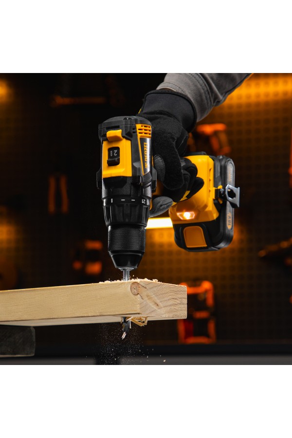 Дрель-шуруповерт аккумуляторная, бесщет. BLDL-IB-18-0, Li-Ion, 18 В Denzel