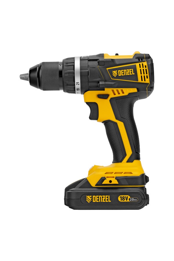 Дрель-шуруповерт аккумуляторная ударная бесщет CIDB-IB-18-02, Li-Ion, 18 В, 2 акк. Denzel