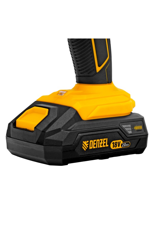 Дрель-шуруповерт аккумуляторная ударная CID-18-02BM, Li-Ion, 18 В, 2 акк. Denzel