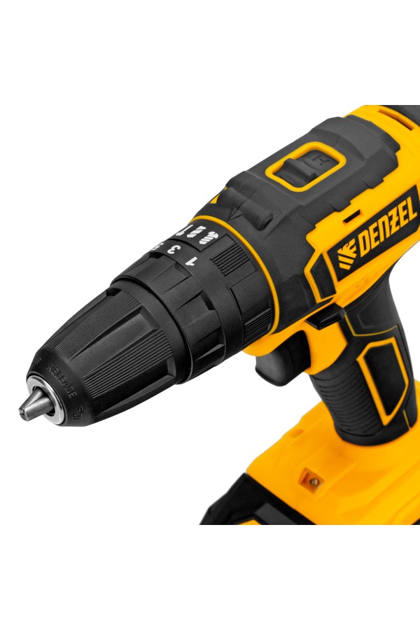 Дрель-шуруповерт аккумуляторная ударная CID-18-02BM, Li-Ion, 18 В, 2 акк. Denzel