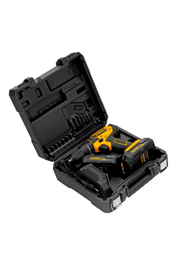 Дрель-шуруповерт аккумуляторная ударная CID-18-02BM, Li-Ion, 18 В, 2 акк. Denzel