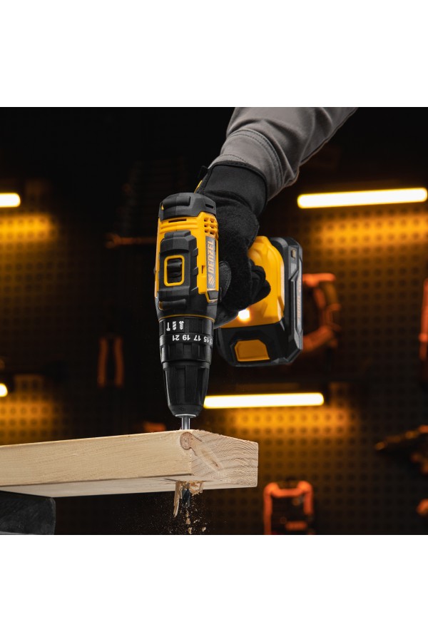 Дрель-шуруповерт аккумуляторная ударная CID-18-0, Li-Ion, 18 В Denzel