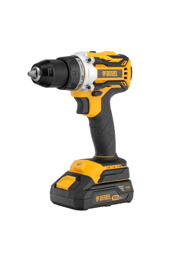 Дрель-шуруповерт аккумуляторная, бесщет. BLDL-18-02 Li-Ion, 18 В Denzel