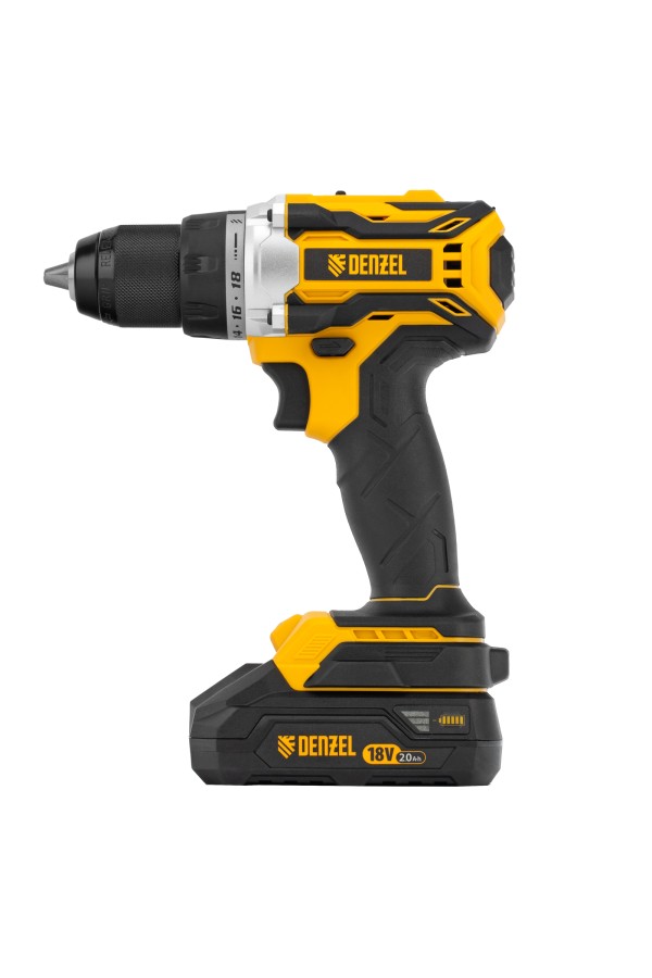 Дрель-шуруповерт аккумуляторная, бесщет. BLDL-18-02 Li-Ion, 18 В Denzel
