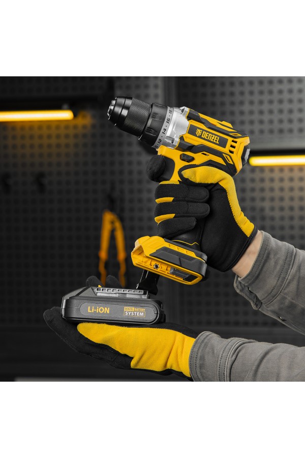 Дрель-шуруповерт аккумуляторная, бесщет. BLDL-18-02 Li-Ion, 18 В Denzel