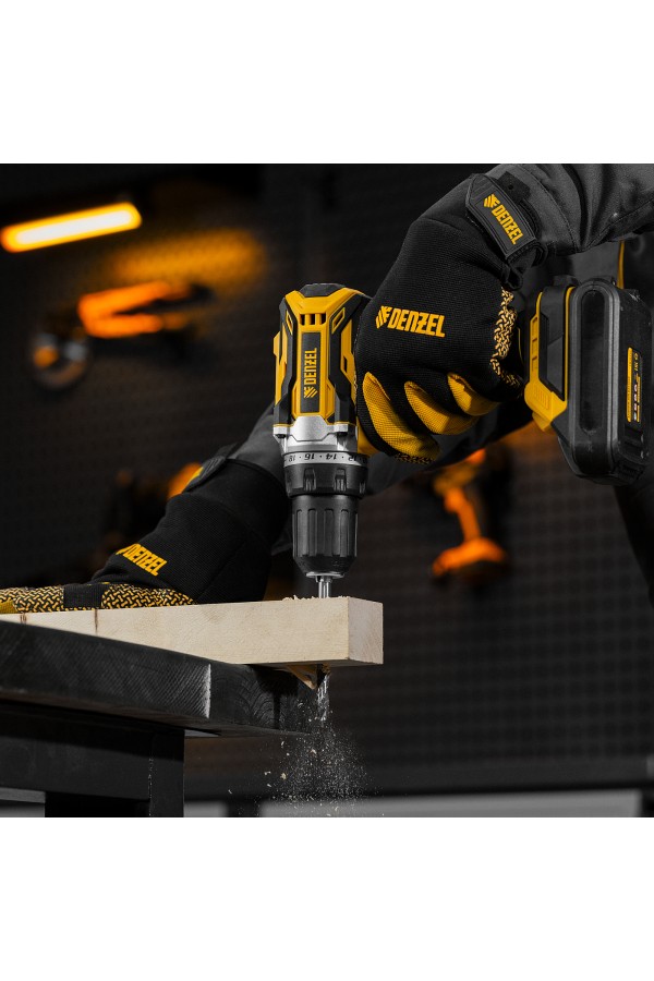 Дрель-шуруповерт аккумуляторная, бесщет. BLDL-18-0 Li-Ion, 18 В Denzel