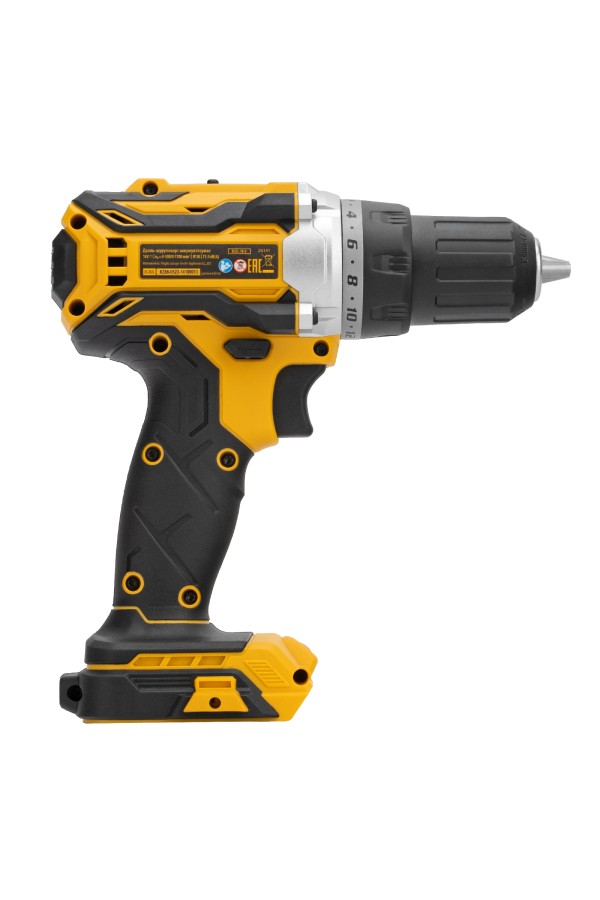 Дрель-шуруповерт аккумуляторная, бесщет. BLDL-18-0 Li-Ion, 18 В Denzel