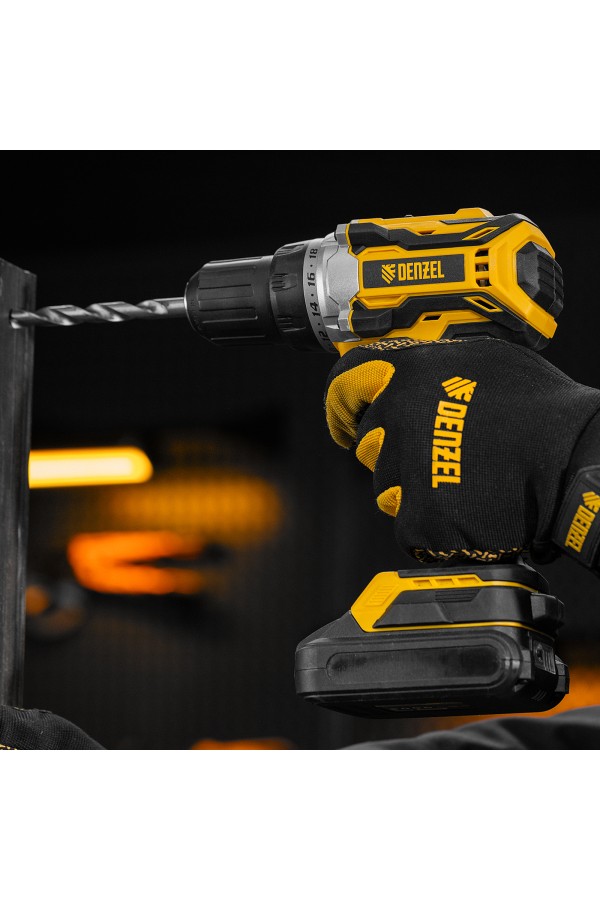 Дрель-шуруповерт аккумуляторная, бесщет. BLDL-18-0 Li-Ion, 18 В Denzel