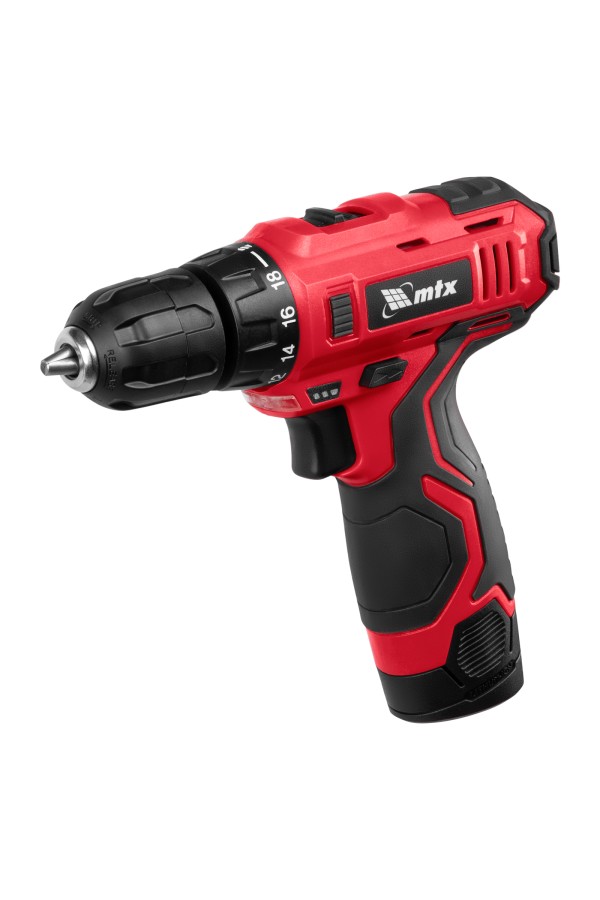 Дрель-шуруповерт аккумуляторная MCDL-12-02P, Li-Ion, 12 В, 2 акк. MTX