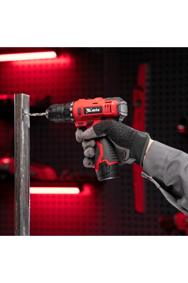 Дрель-шуруповерт аккумуляторная MCDL-12-02P, Li-Ion, 12 В, 2 акк. MTX