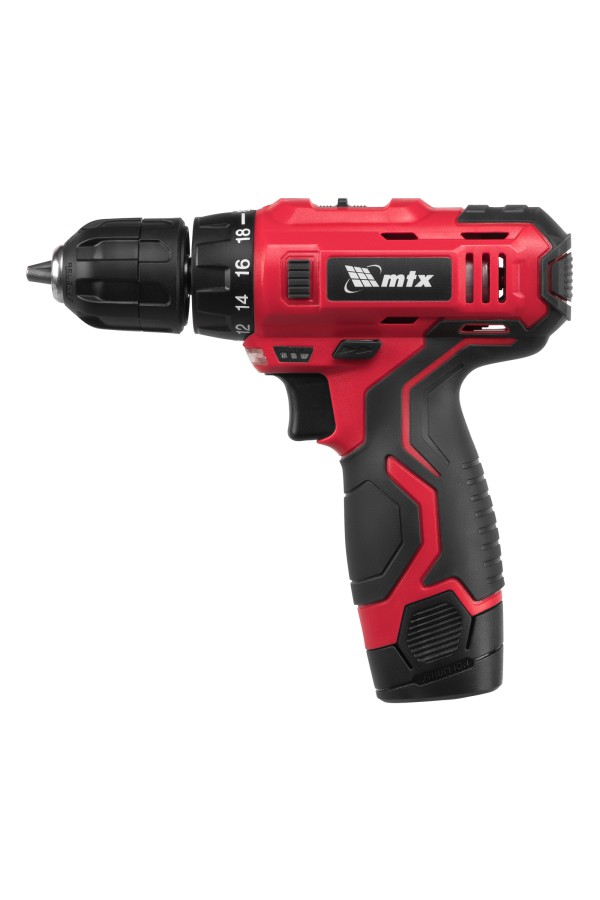 Дрель-шуруповерт аккумуляторная MCDL-12-02P, Li-Ion, 12 В, 2 акк. MTX