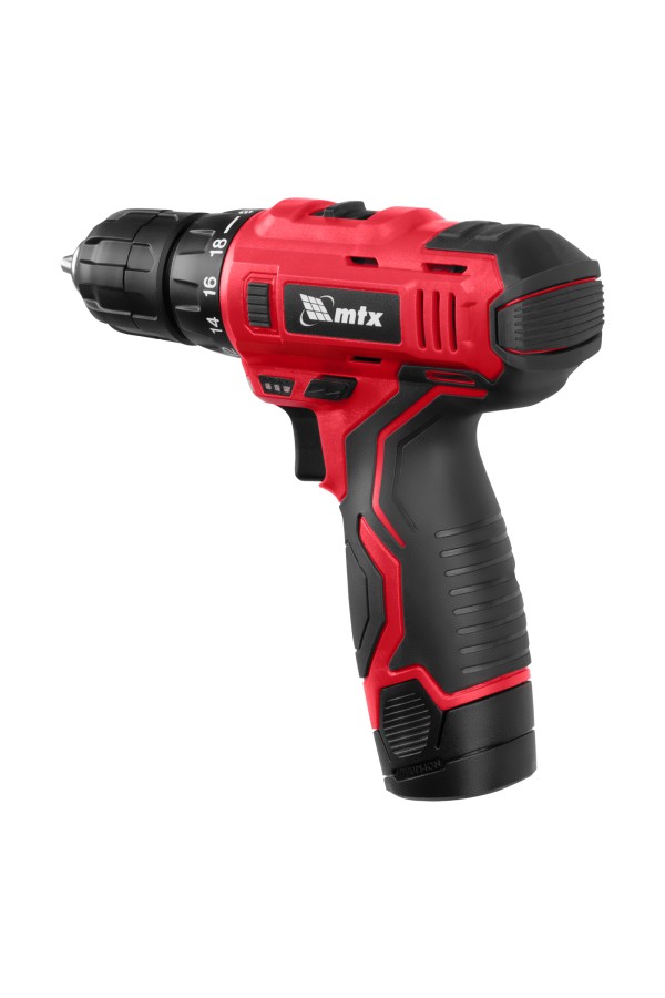 Дрель-шуруповерт аккумуляторная MCDL-12-02P, Li-Ion, 12 В, 2 акк. MTX