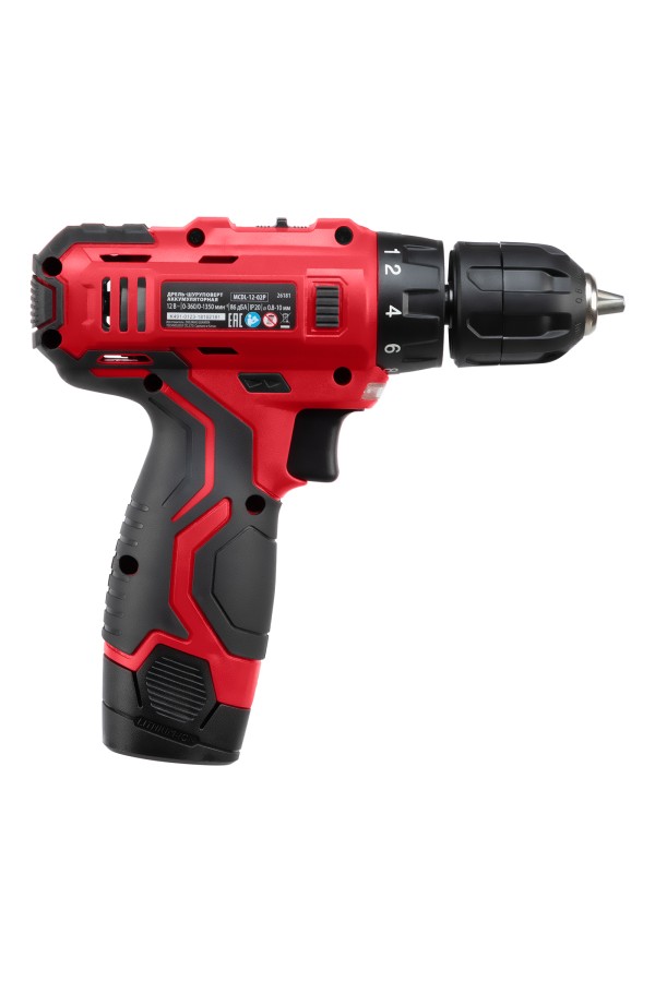 Дрель-шуруповерт аккумуляторная MCDL-12-02P, Li-Ion, 12 В, 2 акк. MTX