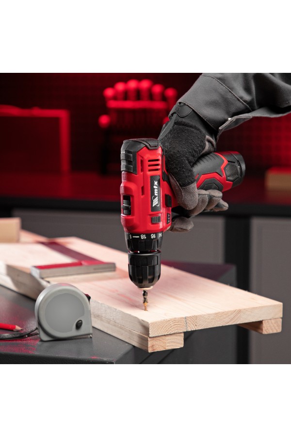 Дрель-шуруповерт аккумуляторная MCDL-12-02P, Li-Ion, 12 В, 2 акк. MTX