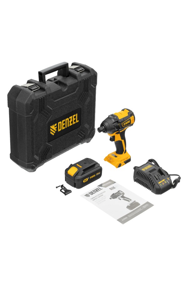 Винтоверт ударный аккумуляторный бесщет CID-IB-200 18В Li-Ion Denzel