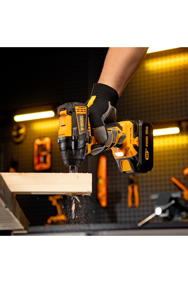 Винтоверт ударный аккумуляторный бесщет CID-IB-200 18В Li-Ion Denzel