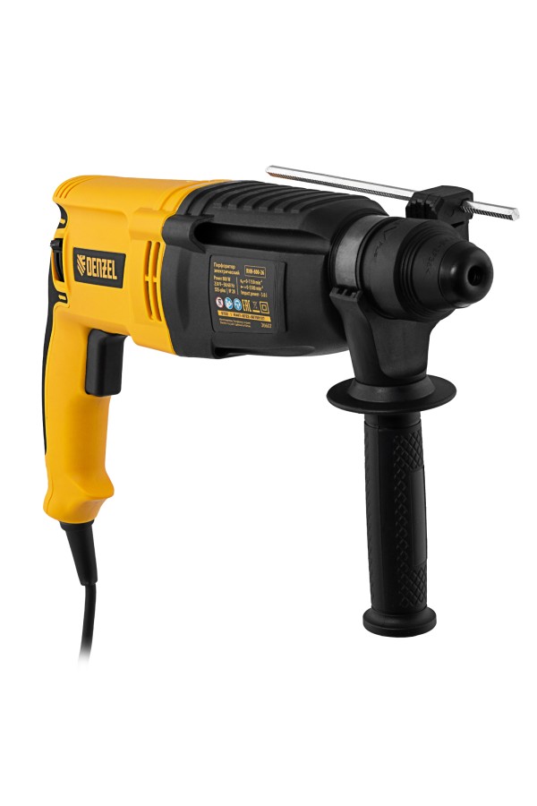 Перфоратор электрический RHH-800-26, SDS-plus, 800 Вт, 3 Дж, 3 плюс 1 реж. Denzel
