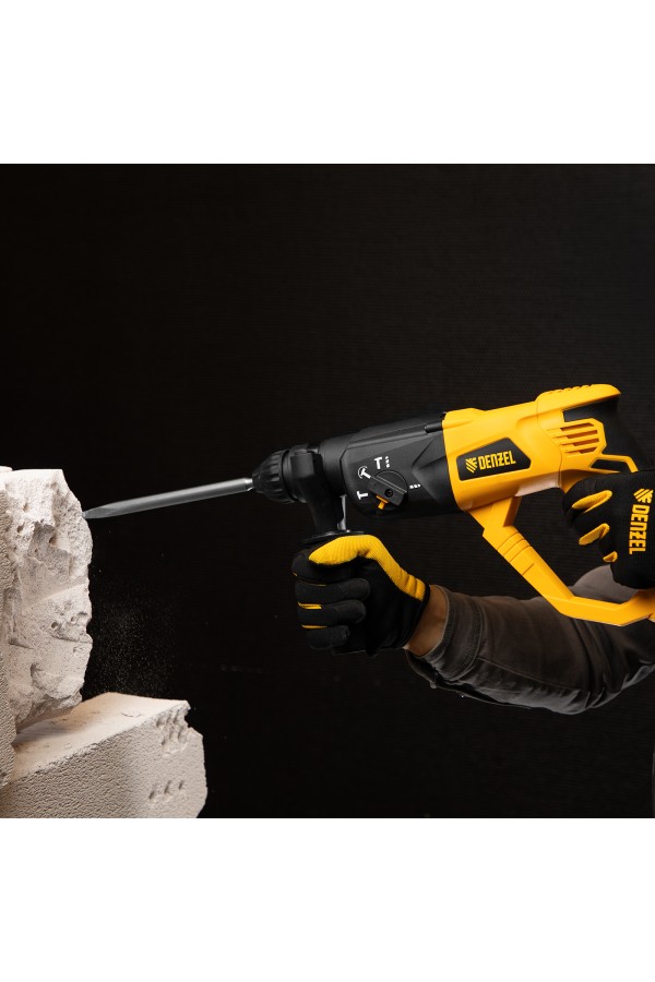 Перфоратор электрический RH-1050-26, SDS-plus, 1050 Вт, 3.2 Дж, 3 плюс 1 режим Denzel