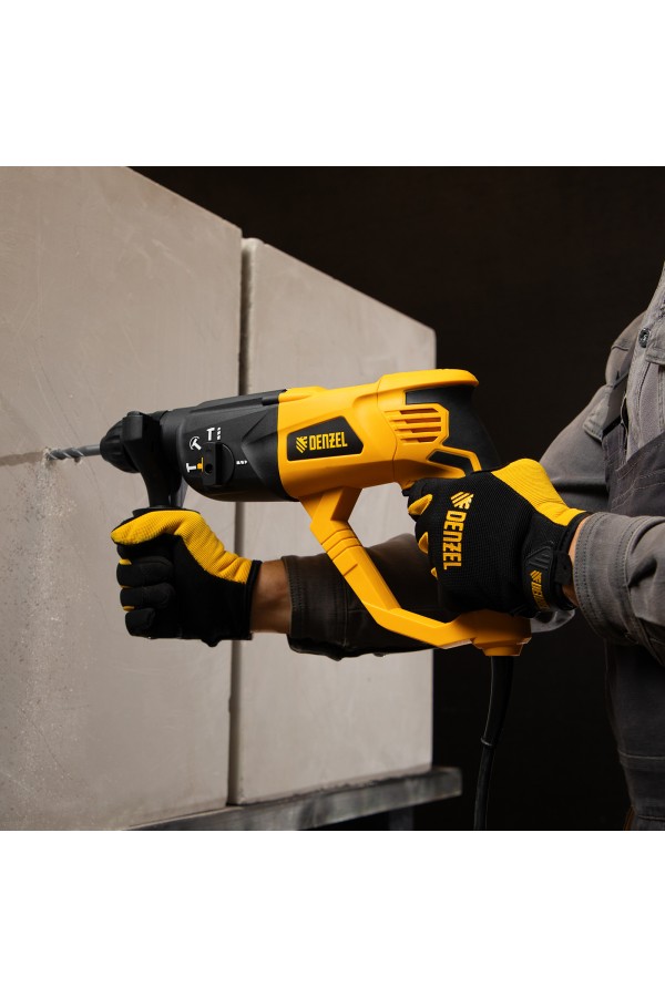 Перфоратор электрический RH-1050-26, SDS-plus, 1050 Вт, 3.2 Дж, 3 плюс 1 режим Denzel