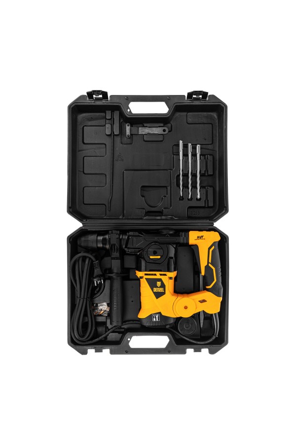Перфоратор электрический RHV-1250-30, SDS-plus, 1250 Вт, 5 Дж, 3 плюс 1 режим Denzel