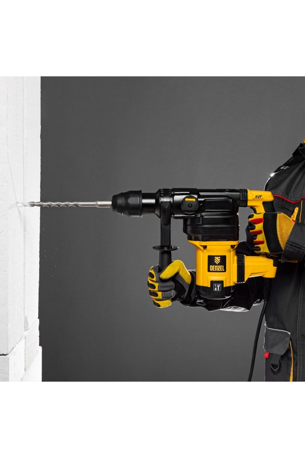 Перфоратор электрический RHV-1050-38-max, SDS-max, 1050 Вт, 10 Дж, 2 плюс 1 режим Denzel