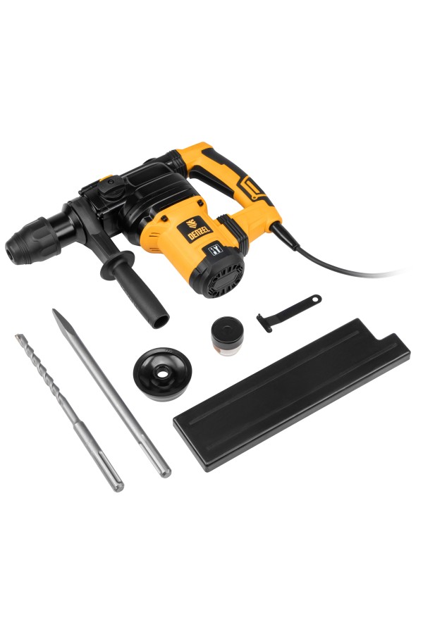 Перфоратор электрический RHV-1050-38-max, SDS-max, 1050 Вт, 10 Дж, 2 плюс 1 режим Denzel