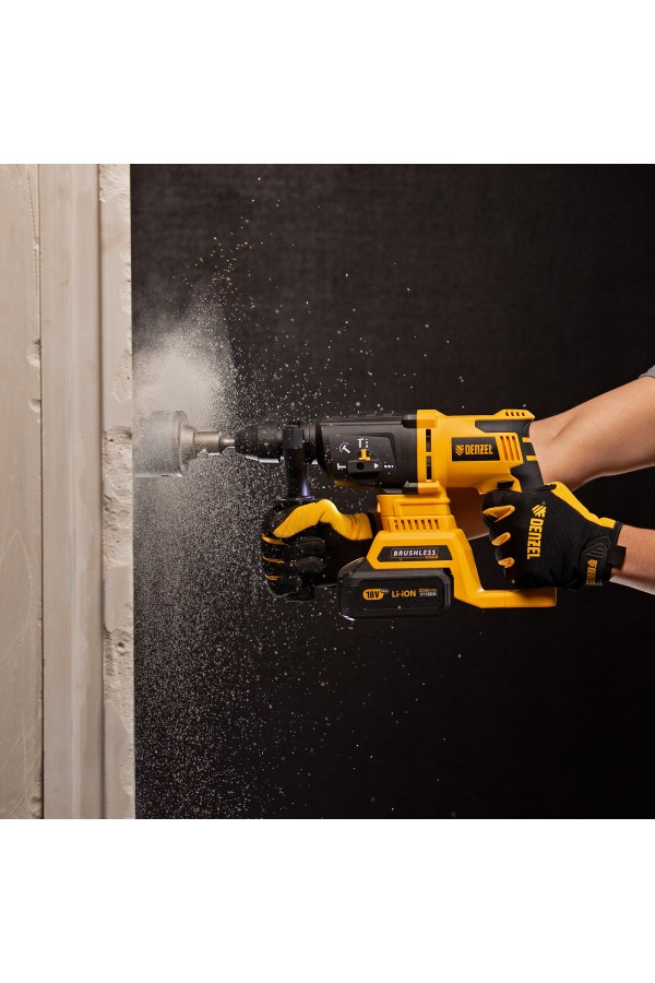 Перфоратор аккумуляторный BLRH-IB-26-0 Li-Ion, 18 В Denzel