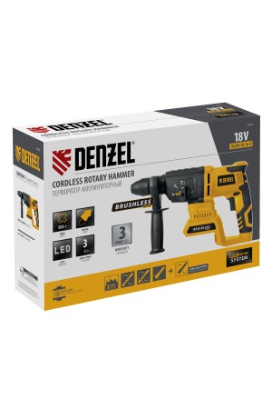 Перфоратор аккумуляторный BLRH-IB-26-0 Li-Ion, 18 В Denzel