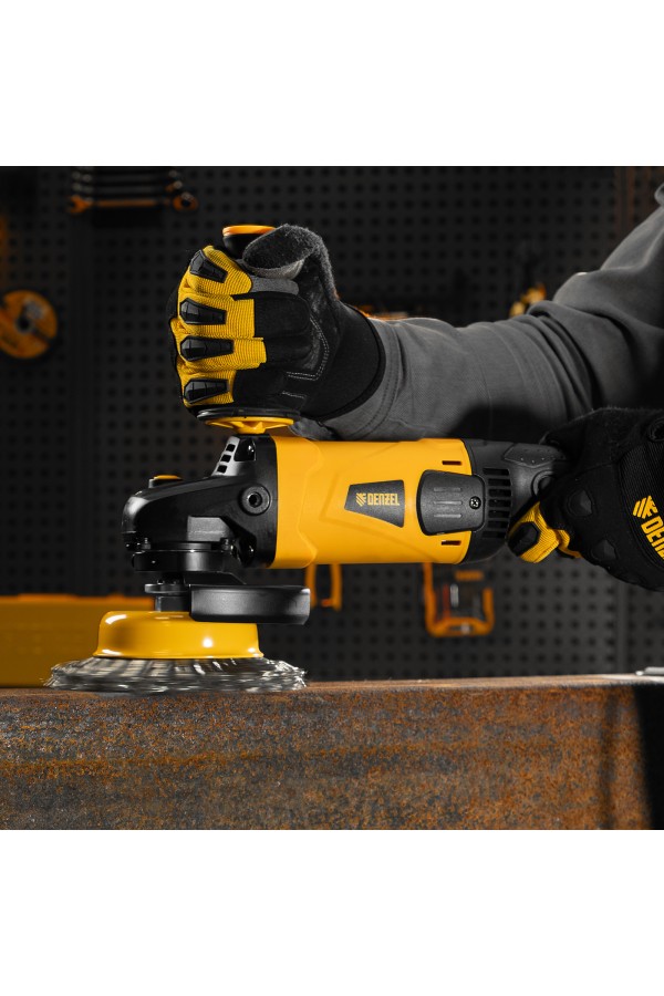 Машина шлифовальная угловая AG150-1500, 1500 Вт, 150 мм, 8500 об/мин Denzel