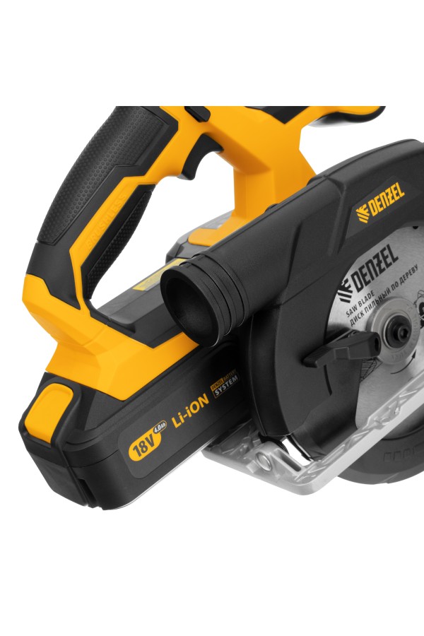 Пила циркулярная аккумуляторная бесщет. CCS-165, 18В Li-Ion Denzel