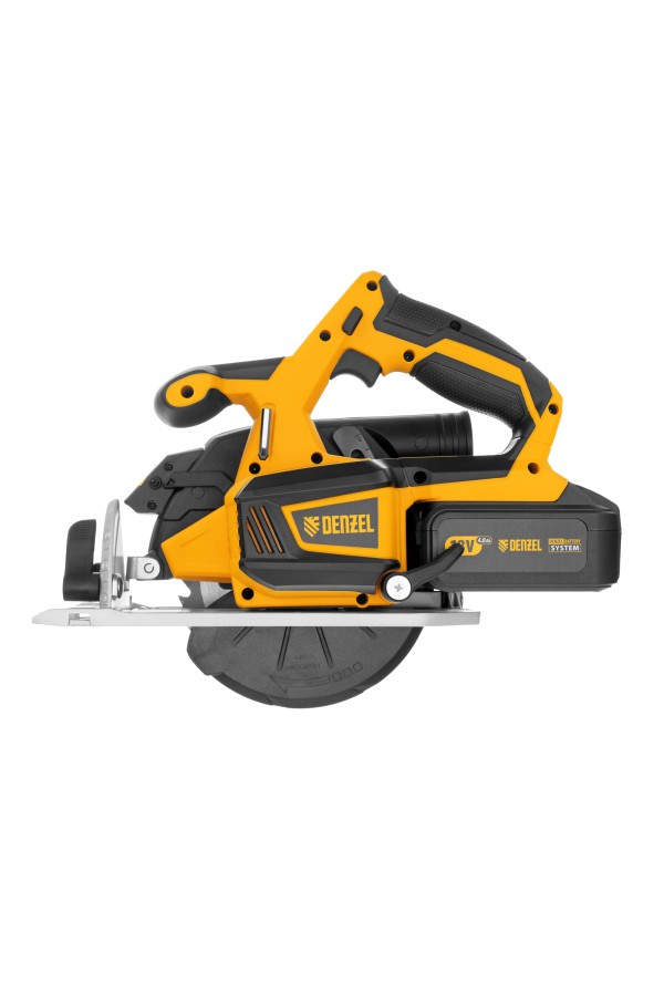 Пила циркулярная аккумуляторная бесщет. CCS-165, 18В Li-Ion Denzel
