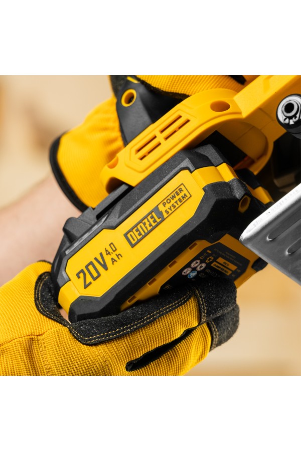 Пила циркулярная аккумуляторная CCSH-20-165, 165 мм, Li-Ion, 20 В// Denzel