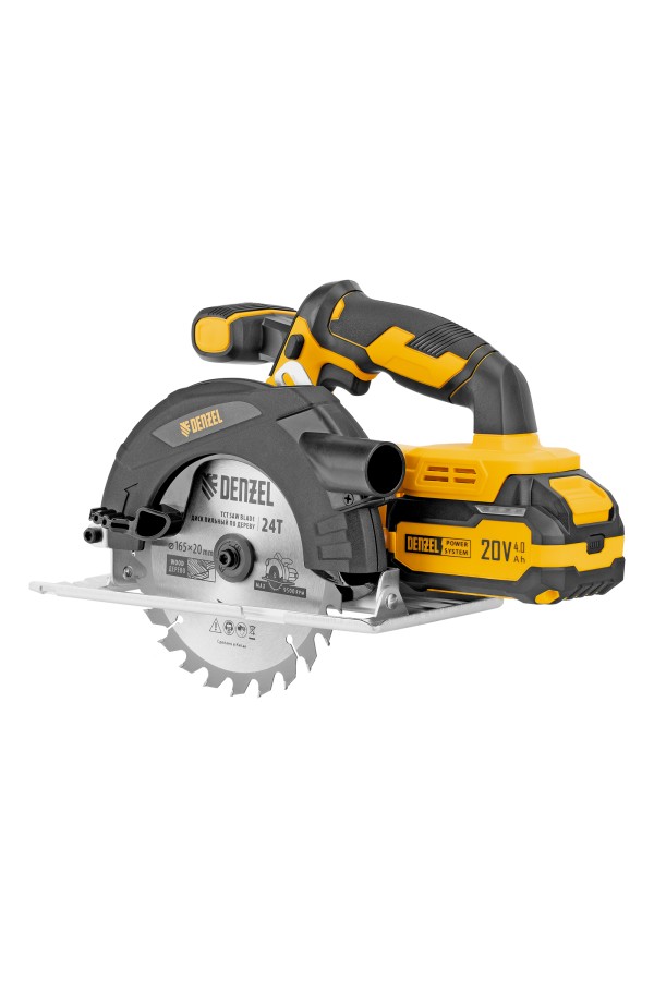 Пила циркулярная аккумуляторная CCSH-20-165, 165 мм, Li-Ion, 20 В// Denzel