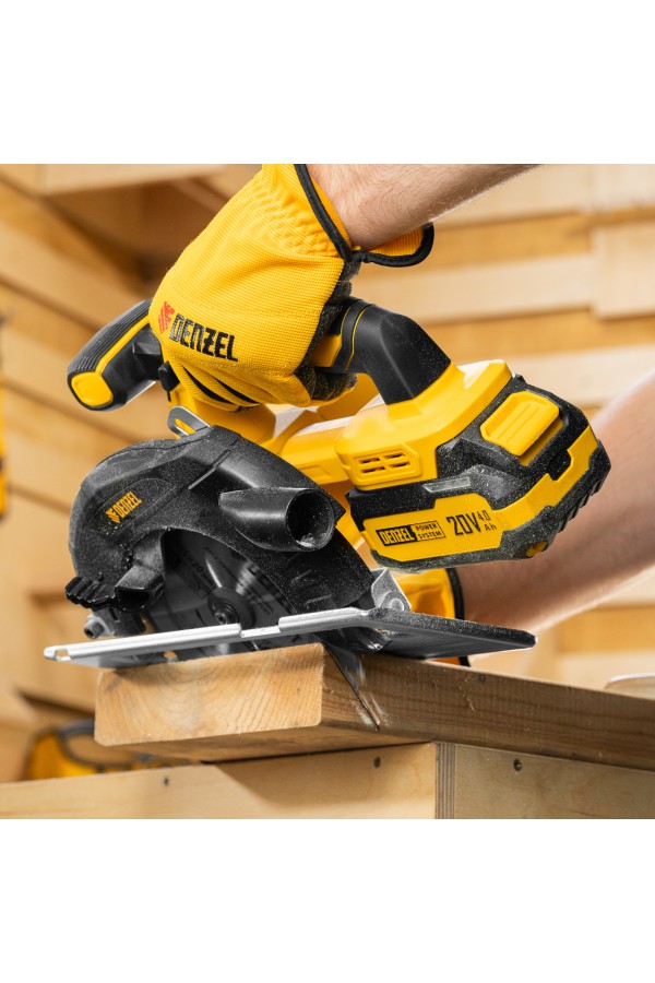 Пила циркулярная аккумуляторная CCSH-20-165, 165 мм, Li-Ion, 20 В// Denzel