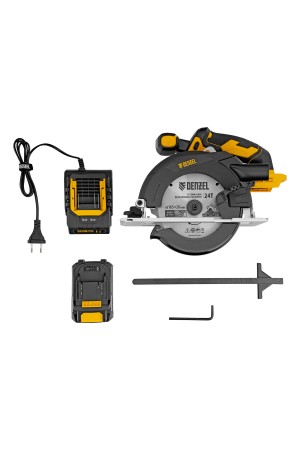 Пила циркулярная аккумуляторная CCSH-20-165, 165 мм, Li-Ion, 20 В// Denzel