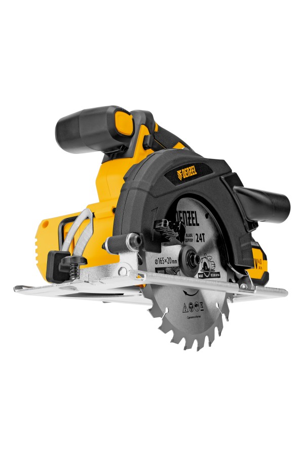Пила циркулярная аккумуляторная CCSH-20-165, 165 мм, Li-Ion, 20 В// Denzel