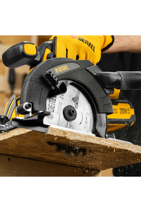 Пила циркулярная аккумуляторная CCSH-20-165, 165 мм, Li-Ion, 20 В// Denzel