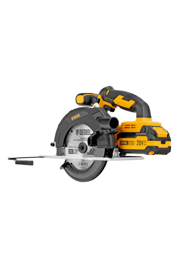 Пила циркулярная аккумуляторная CCSH-20-165, 165 мм, Li-Ion, 20 В// Denzel
