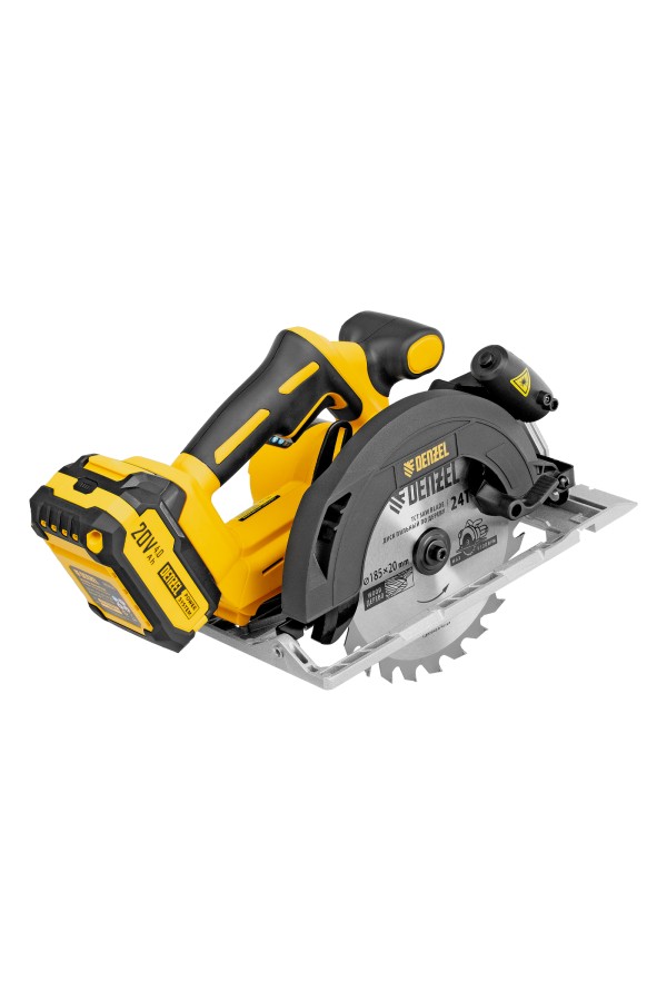 Пила циркулярная аккумуляторная бесщет. CCSH-BL-20-185, 185 мм, Li-Ion, 20 В// Denzel