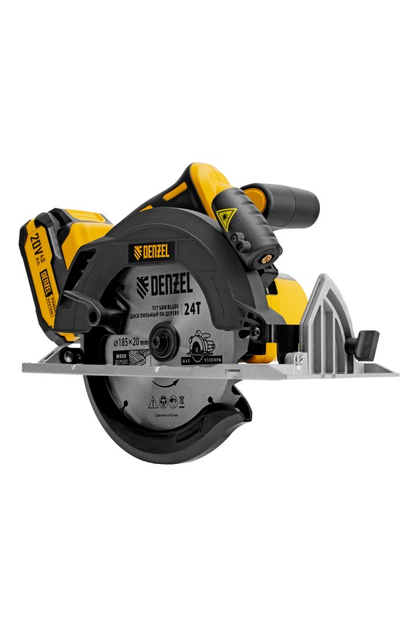 Пила циркулярная аккумуляторная бесщет. CCSH-BL-20-185, 185 мм, Li-Ion, 20 В// Denzel