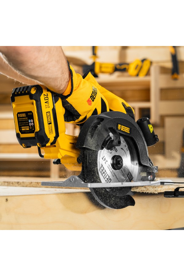 Пила циркулярная аккумуляторная бесщет. CCSH-BL-20-185, 185 мм, Li-Ion, 20 В// Denzel