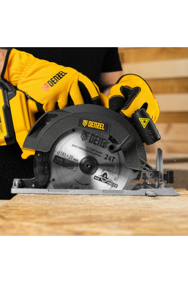 Пила циркулярная аккумуляторная бесщет. CCSH-BL-20-185, 185 мм, Li-Ion, 20 В// Denzel